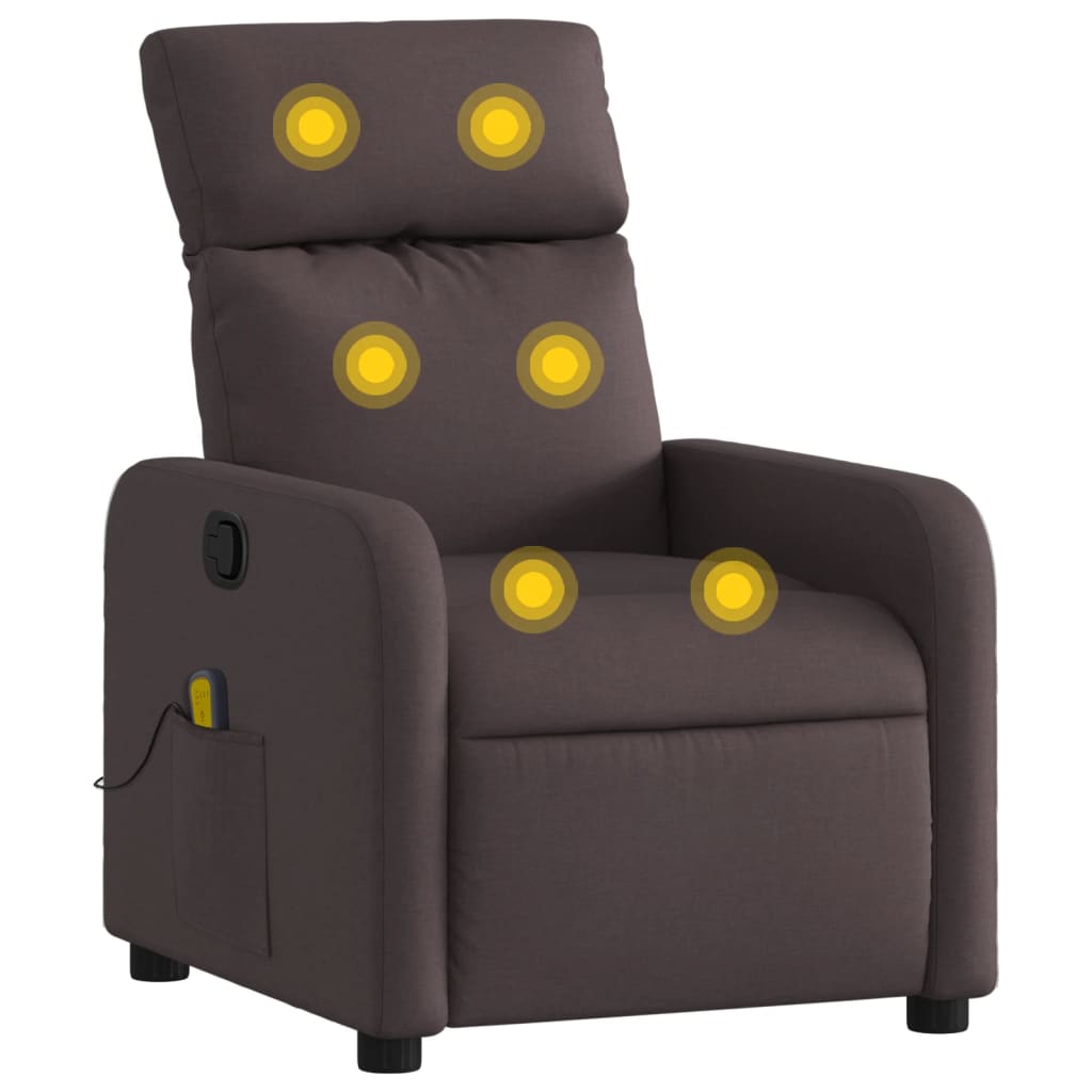 Massagestoel verstelbaar stof donkerbruin is nu te koop bij PeponiXL, paradijselijk wonen!