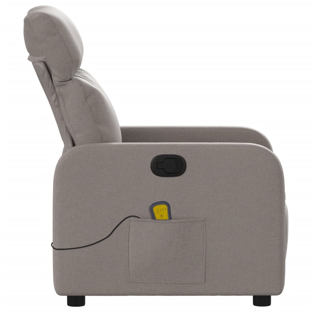 Massagestoel verstelbaar stof taupe is nu te koop bij PeponiXL, paradijselijk wonen!