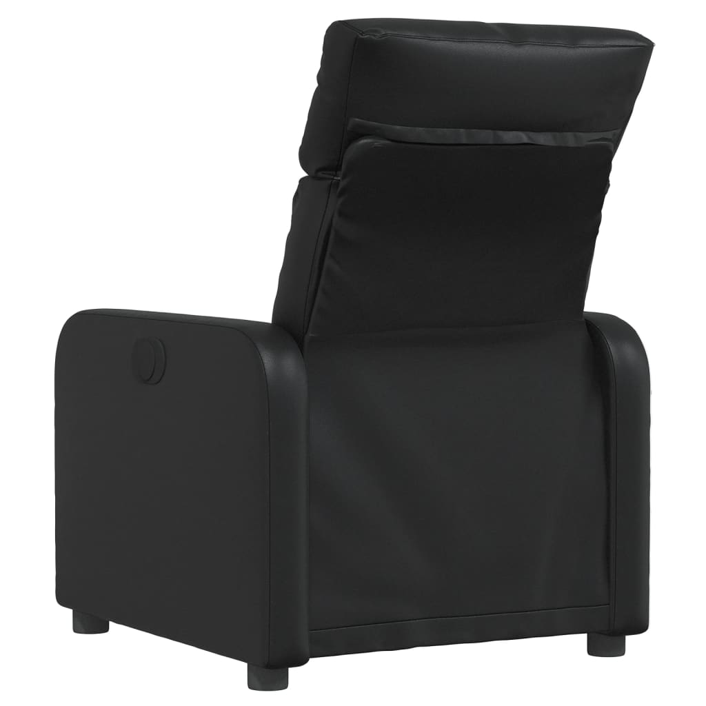 Fauteuil verstelbaar kunstleer zwart is nu te koop bij PeponiXL, paradijselijk wonen!