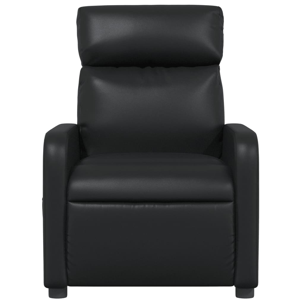 Fauteuil verstelbaar kunstleer zwart is nu te koop bij PeponiXL, paradijselijk wonen!