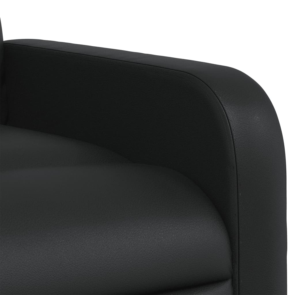 Fauteuil verstelbaar kunstleer zwart is nu te koop bij PeponiXL, paradijselijk wonen!