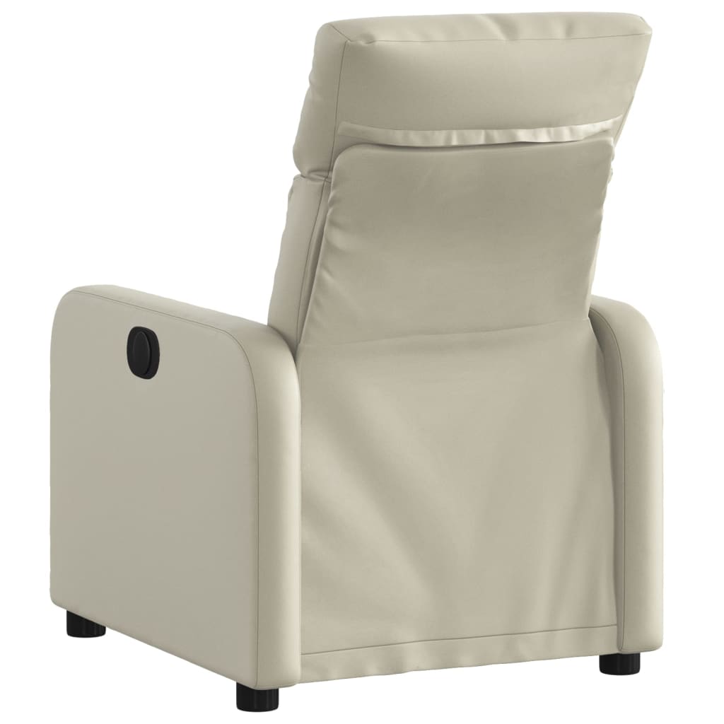 Fauteuil verstelbaar kunstleer crèmekleurig is nu te koop bij PeponiXL, paradijselijk wonen!