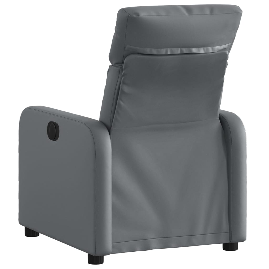 Fauteuil verstelbaar kunstleer grijs is nu te koop bij PeponiXL, paradijselijk wonen!