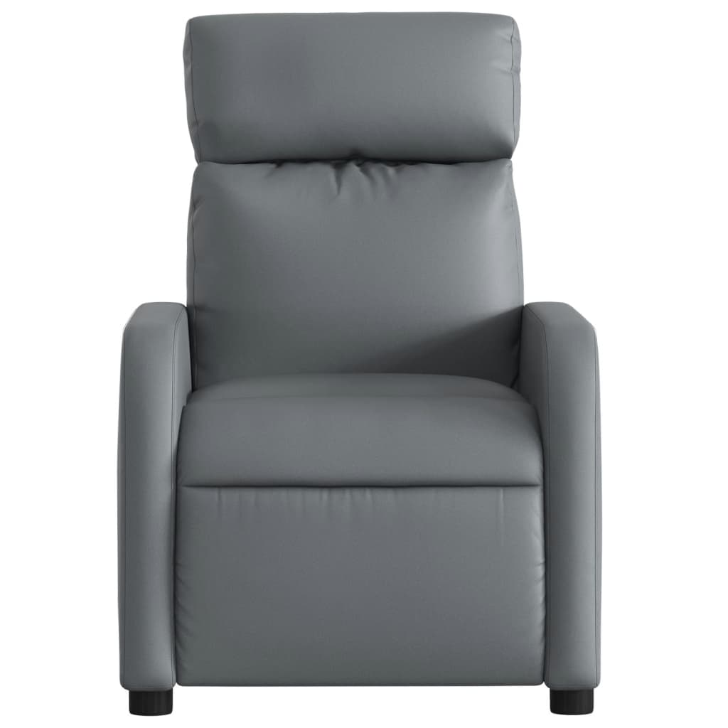 Fauteuil verstelbaar kunstleer grijs is nu te koop bij PeponiXL, paradijselijk wonen!