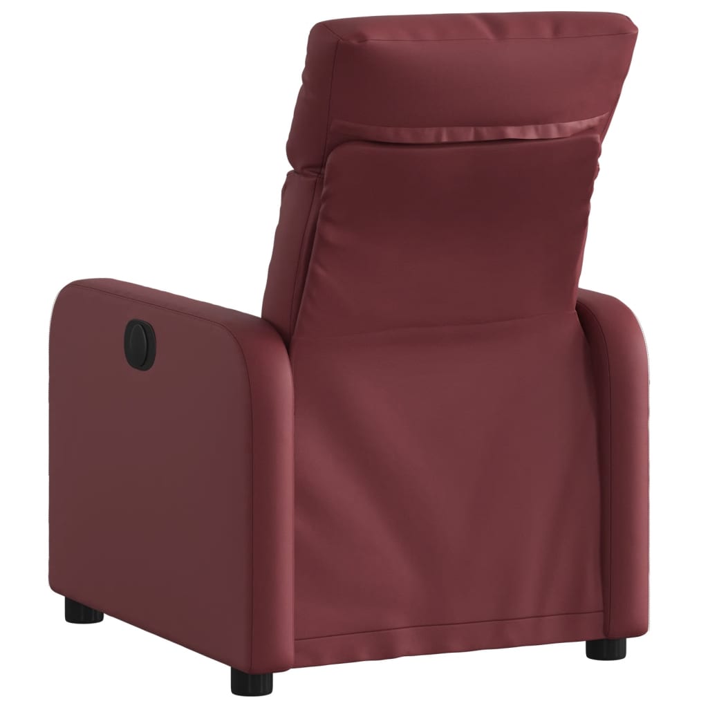 Fauteuil verstelbaar kunstleer wijnrood is nu te koop bij PeponiXL, paradijselijk wonen!