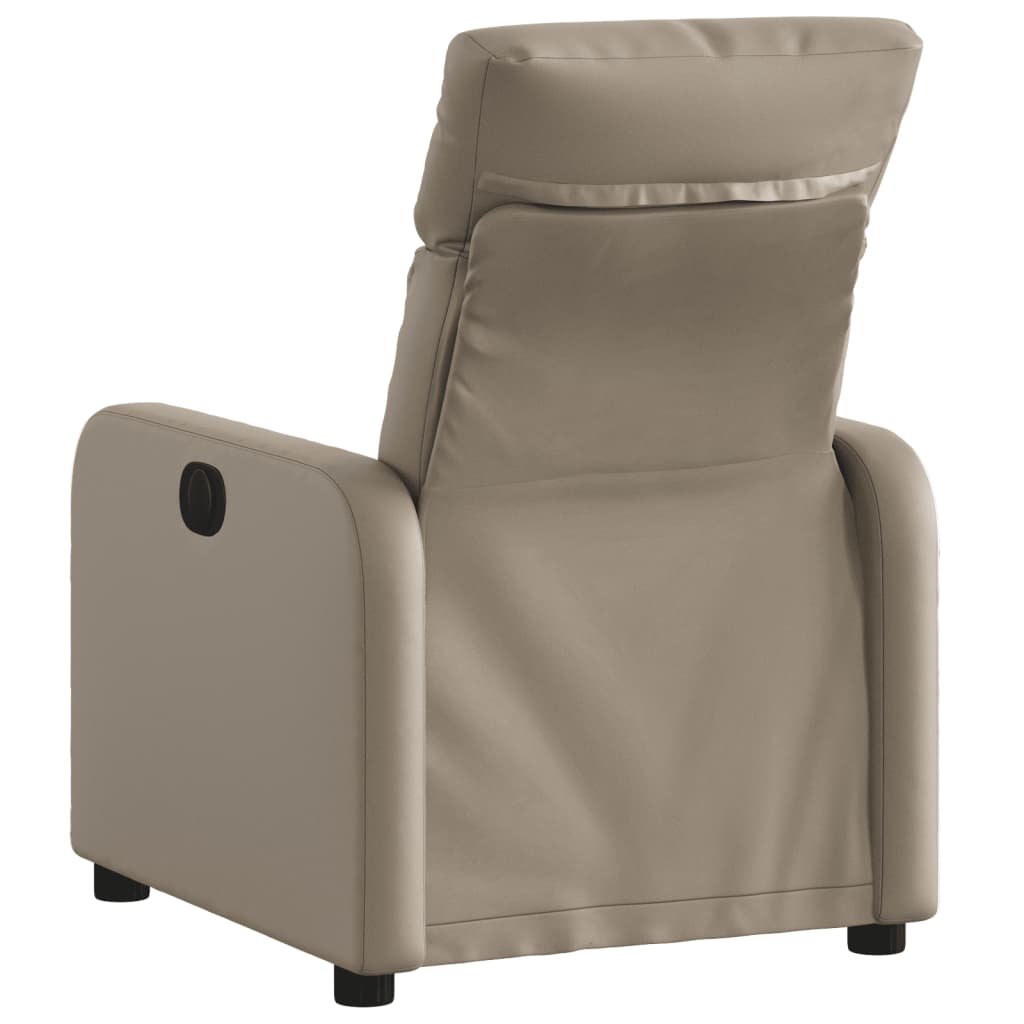 Fauteuil verstelbaar kunstleer cappuccinokleurig is nu te koop bij PeponiXL, paradijselijk wonen!