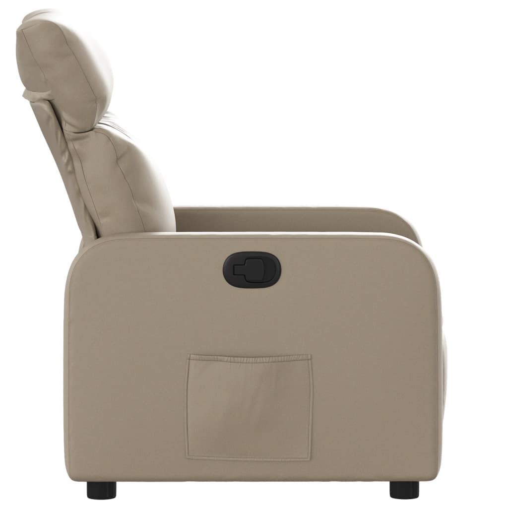 Fauteuil verstelbaar kunstleer cappuccinokleurig is nu te koop bij PeponiXL, paradijselijk wonen!