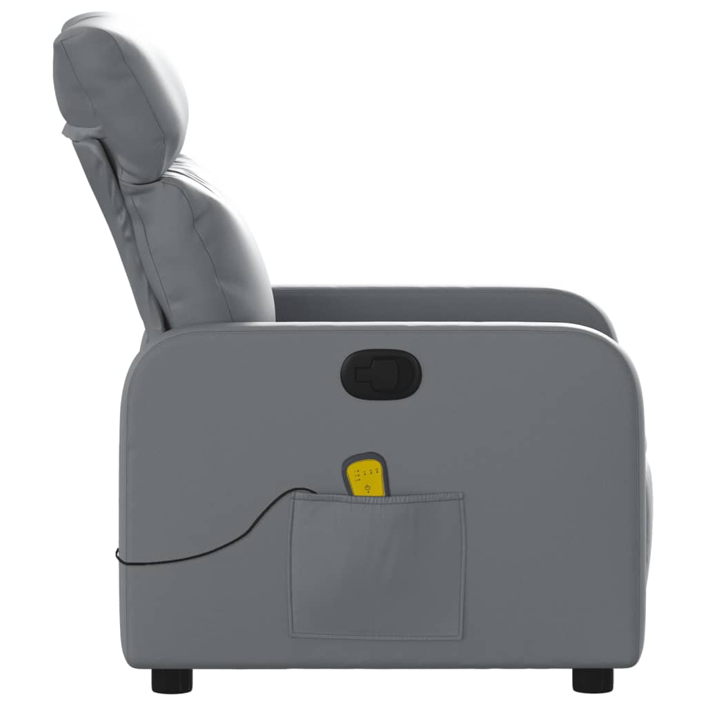 Massagestoel verstelbaar kunstleer grijs is nu te koop bij PeponiXL, paradijselijk wonen!