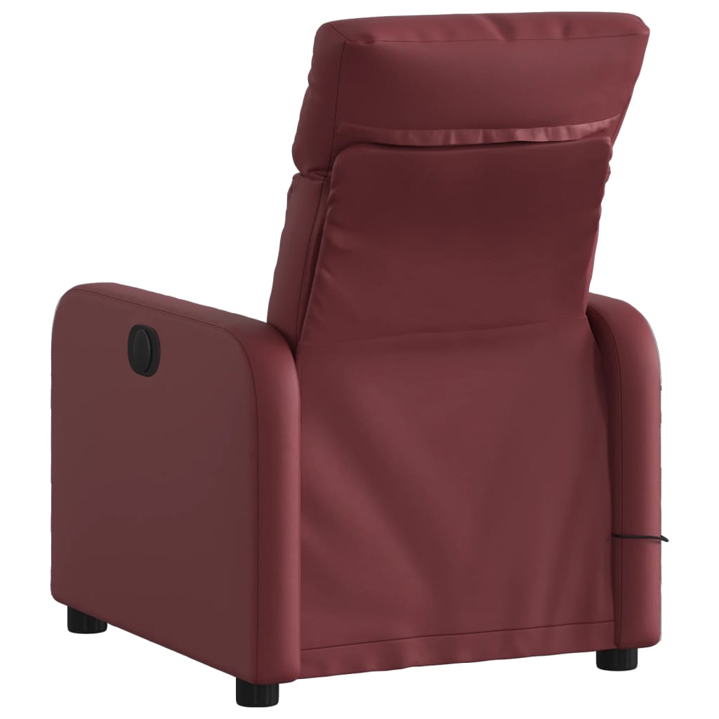 Massagestoel verstelbaar kunstleer wijnrood is nu te koop bij PeponiXL, paradijselijk wonen!
