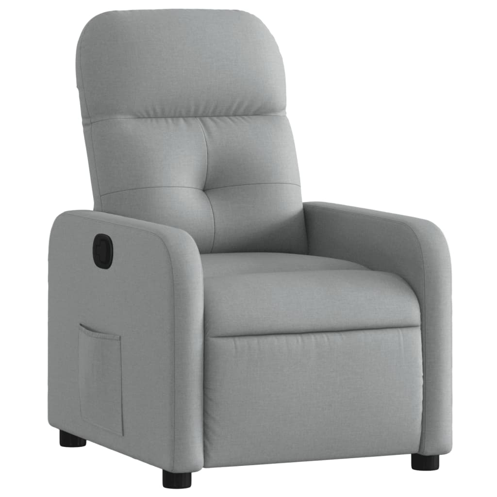Fauteuil verstelbaar stof lichtgrijs is nu te koop bij PeponiXL, paradijselijk wonen!