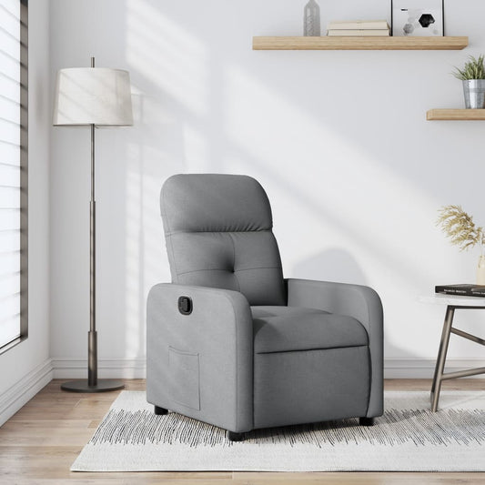 Fauteuil verstelbaar stof lichtgrijs is nu te koop bij PeponiXL, paradijselijk wonen!