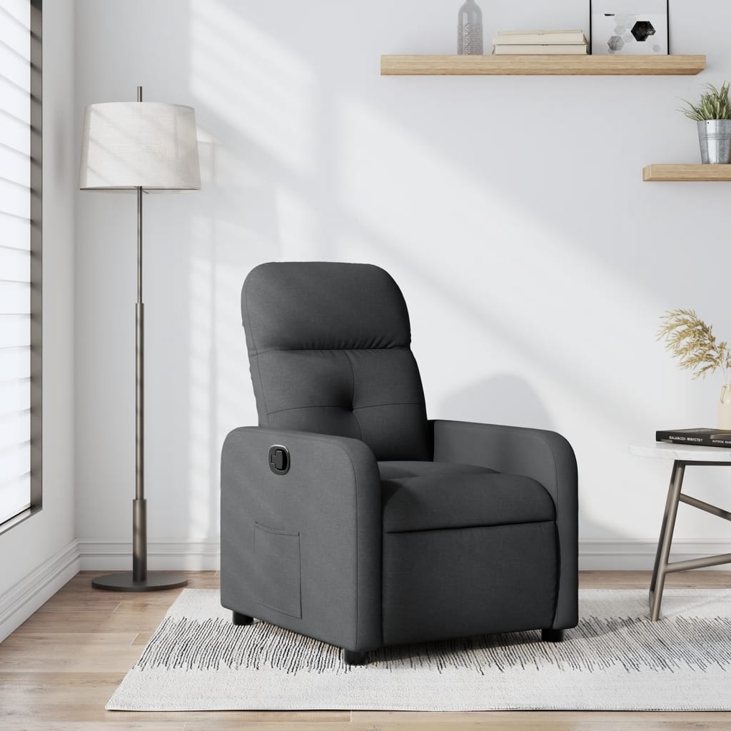 Fauteuil verstelbaar stof donkergrijs is nu te koop bij PeponiXL, paradijselijk wonen!