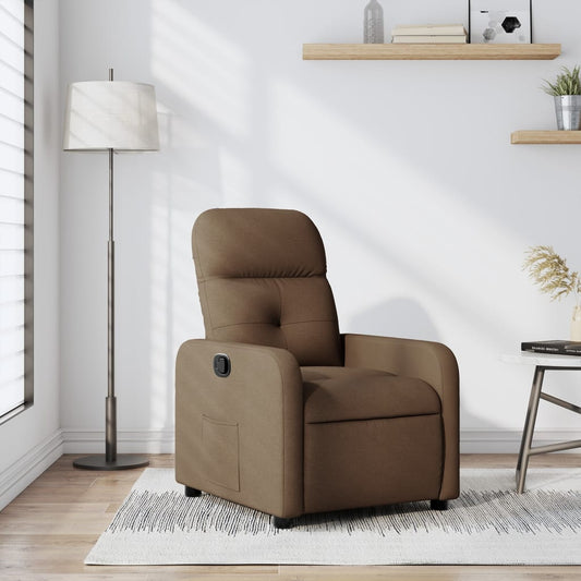 Fauteuil verstelbaar stof bruin is nu te koop bij PeponiXL, paradijselijk wonen!