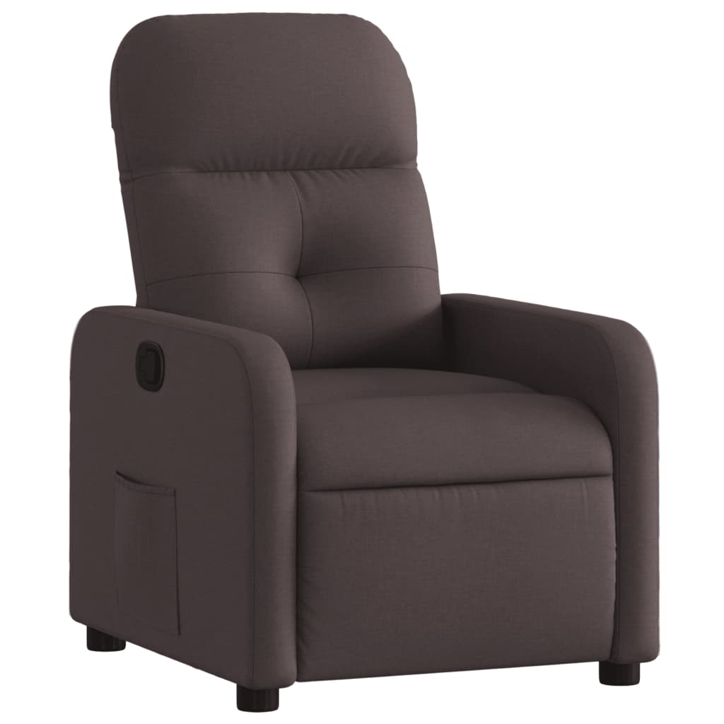 Fauteuil verstelbaar stof donkerbruin is nu te koop bij PeponiXL, paradijselijk wonen!