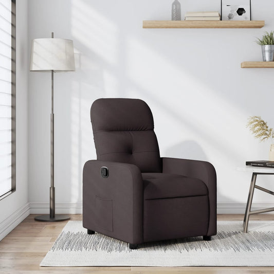 Fauteuil verstelbaar stof donkerbruin is nu te koop bij PeponiXL, paradijselijk wonen!
