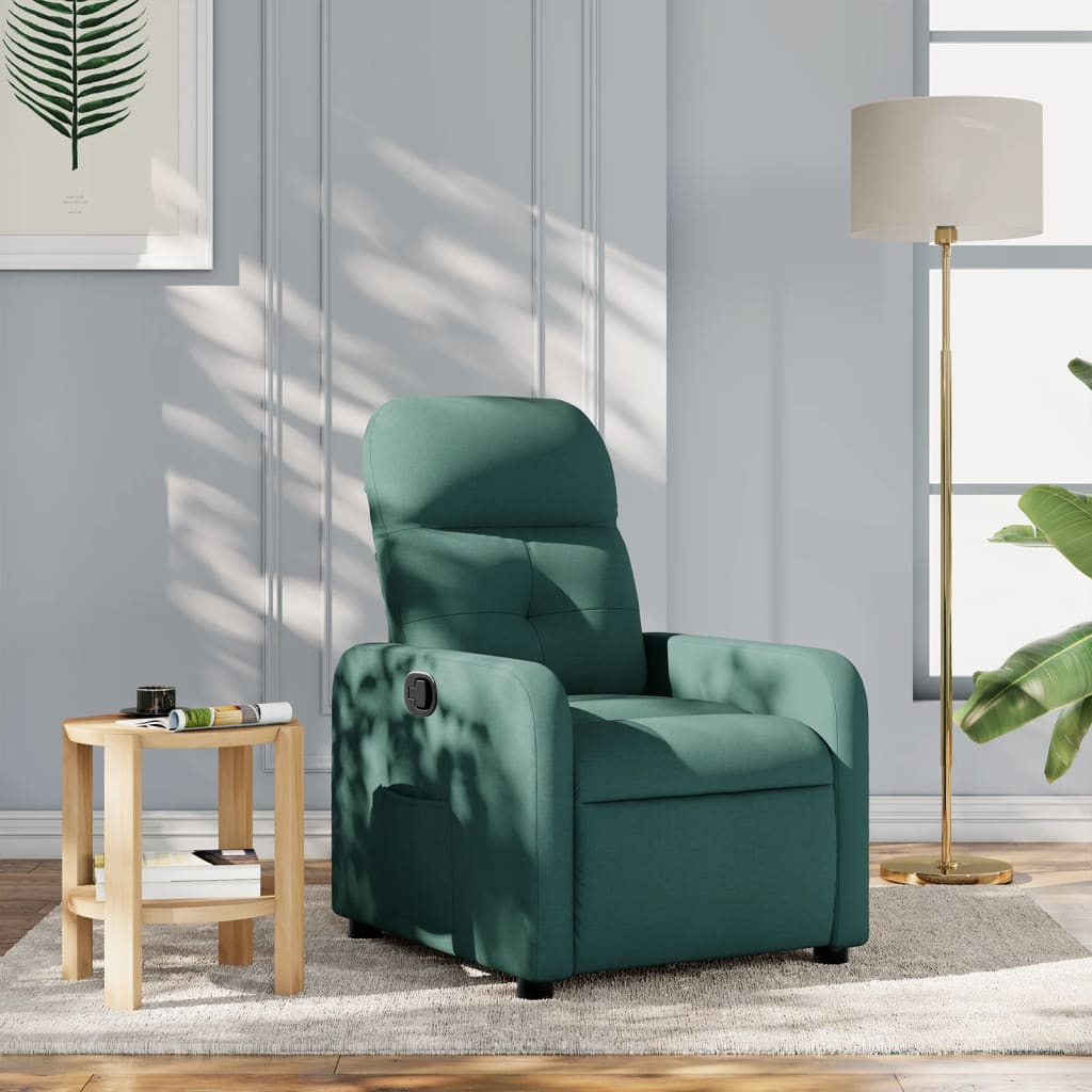 Fauteuil verstelbaar stof donkergroen is nu te koop bij PeponiXL, paradijselijk wonen!