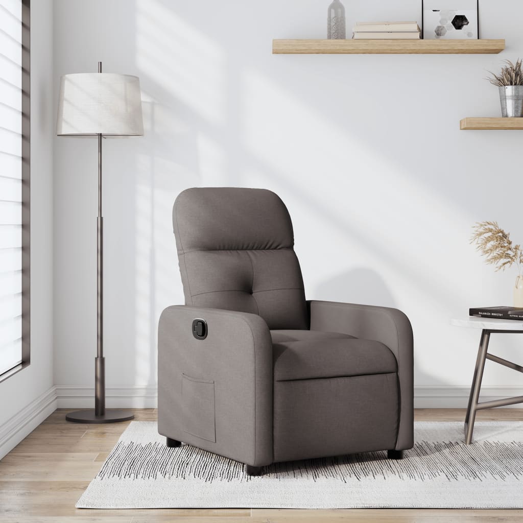 Fauteuil verstelbaar stof taupe is nu te koop bij PeponiXL, paradijselijk wonen!