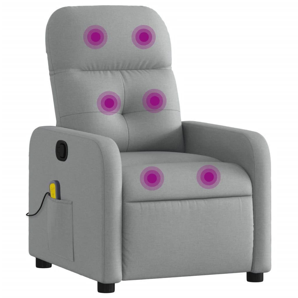 Massagestoel verstelbaar stof lichtgrijs is nu te koop bij PeponiXL, paradijselijk wonen!