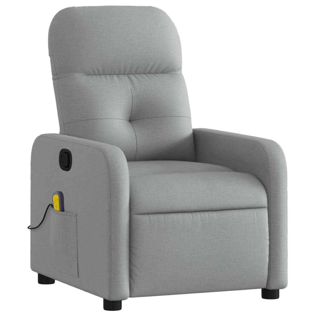 Massagestoel verstelbaar stof lichtgrijs is nu te koop bij PeponiXL, paradijselijk wonen!