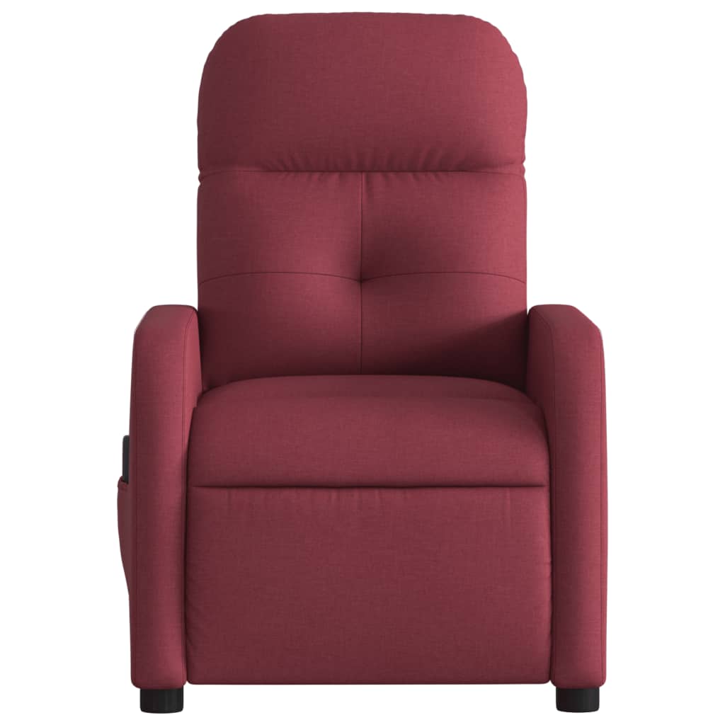 Massagestoel verstelbaar stof wijnrood is nu te koop bij PeponiXL, paradijselijk wonen!