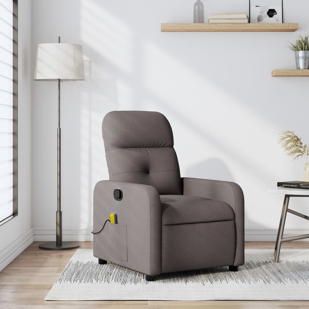 Massagestoel verstelbaar stof taupe is nu te koop bij PeponiXL, paradijselijk wonen!