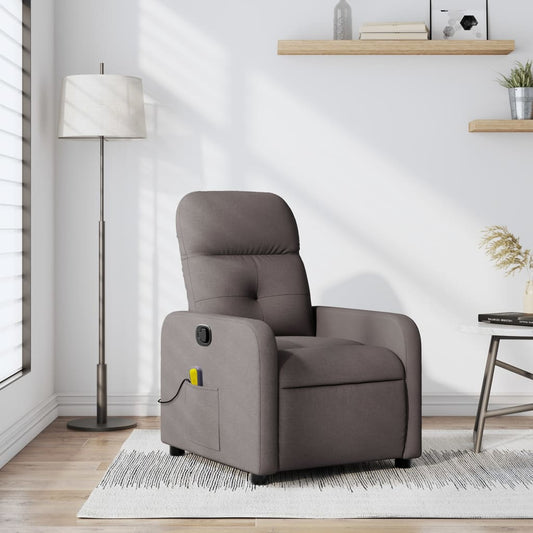 Massagestoel verstelbaar stof taupe is nu te koop bij PeponiXL, paradijselijk wonen!
