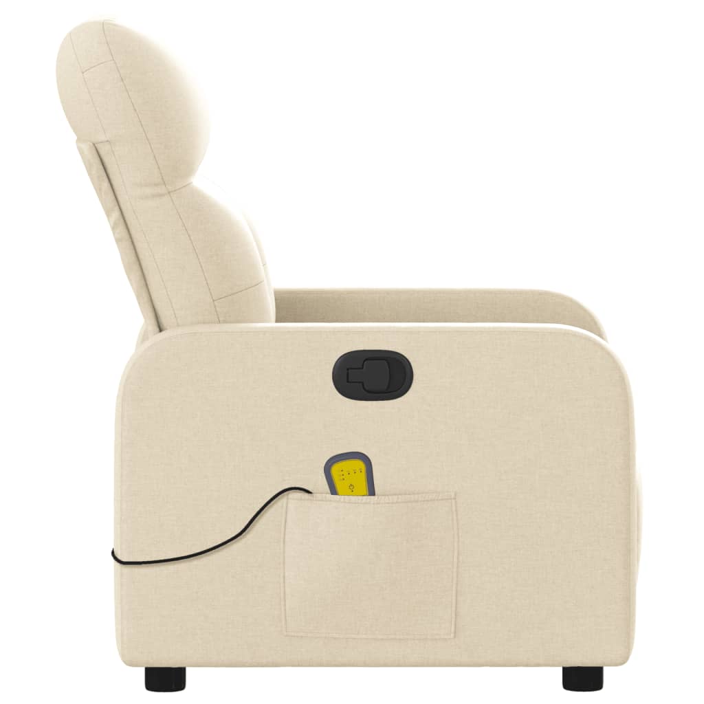 Massagestoel verstelbaar stof crèmekleurig is nu te koop bij PeponiXL, paradijselijk wonen!
