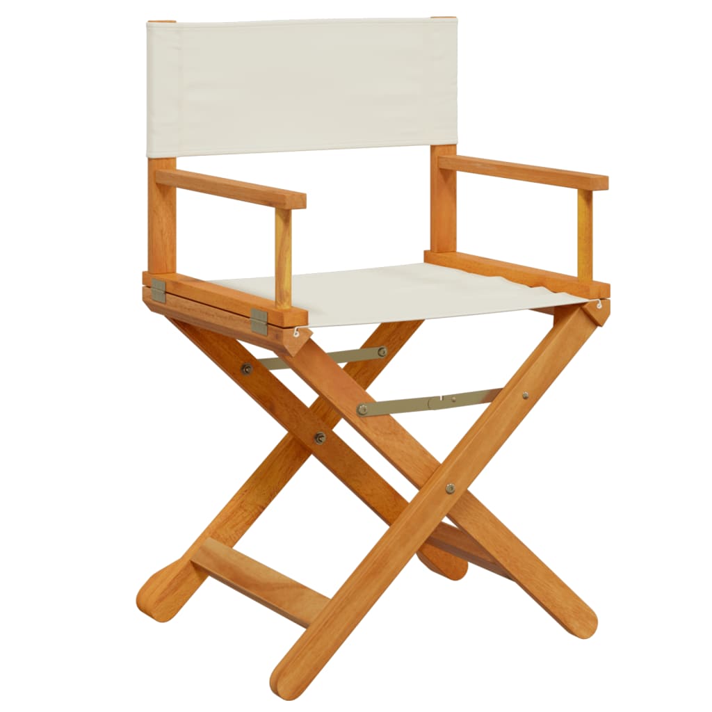 Regisseursstoelen 2 st inklapbaar stof crèmewit is nu te koop bij PeponiXL, paradijselijk wonen!