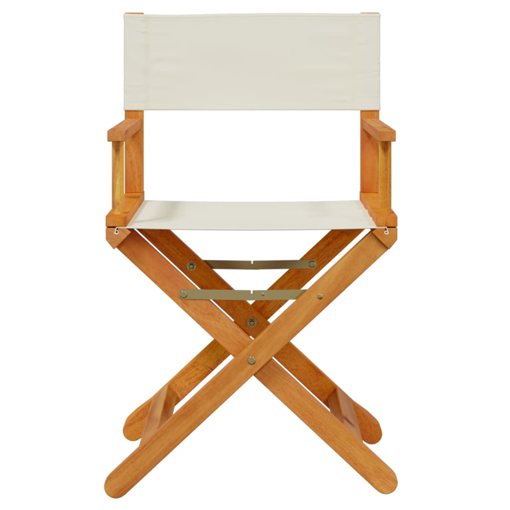 Regisseursstoelen 2 st inklapbaar stof crèmewit is nu te koop bij PeponiXL, paradijselijk wonen!