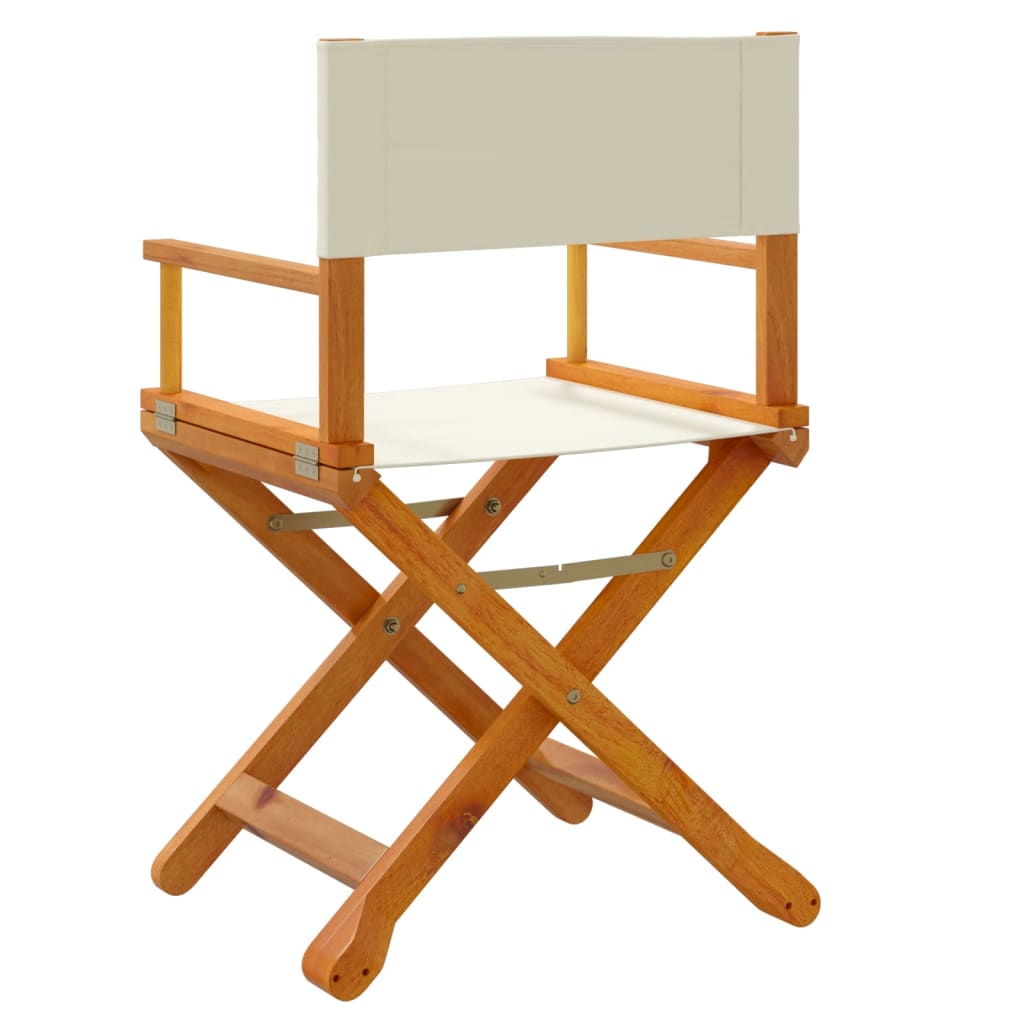 Regisseursstoelen 2 st inklapbaar stof crèmewit is nu te koop bij PeponiXL, paradijselijk wonen!