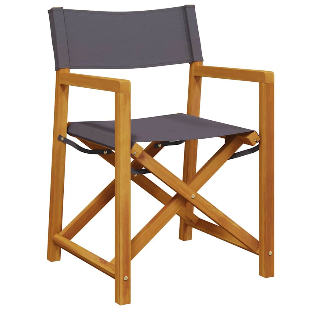 Regisseursstoelen 2 st inklapbaar stof donkergrijs is nu te koop bij PeponiXL, paradijselijk wonen!