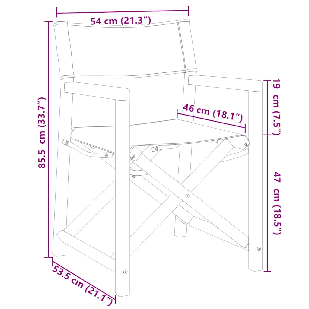 Regisseursstoelen 2 st inklapbaar stof donkergrijs is nu te koop bij PeponiXL, paradijselijk wonen!