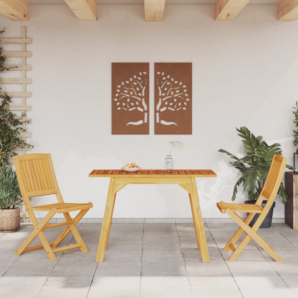 3-delige Balkonset massief acaciahout is nu te koop bij PeponiXL, paradijselijk wonen!