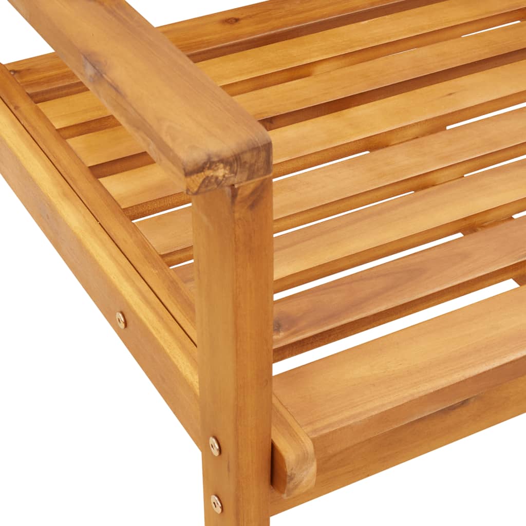 Tuinfauteuil 2 stuks 66,5 x 65 x 81 cm massief acaciahout is nu te koop bij PeponiXL, paradijselijk wonen!