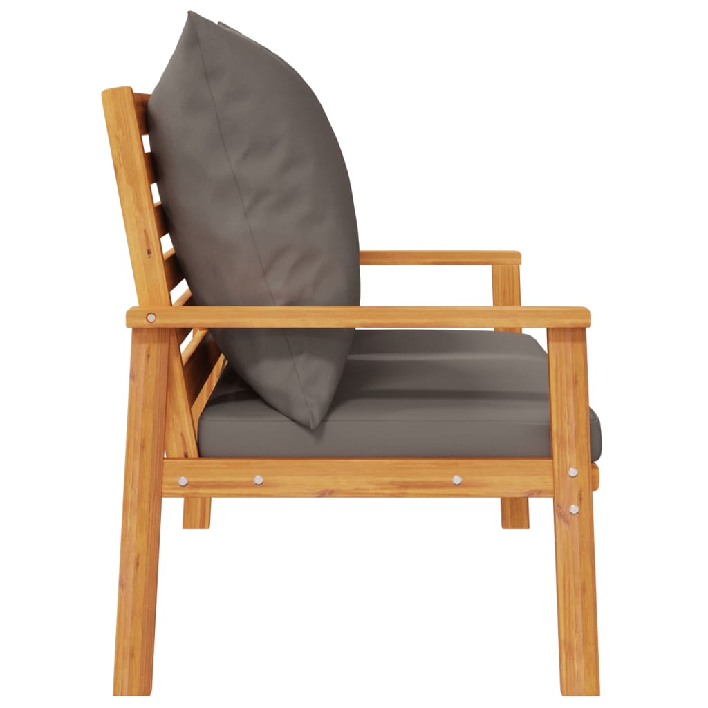 Tuinbank met kussen 120 cm massief acaciahout is nu te koop bij PeponiXL, paradijselijk wonen!
