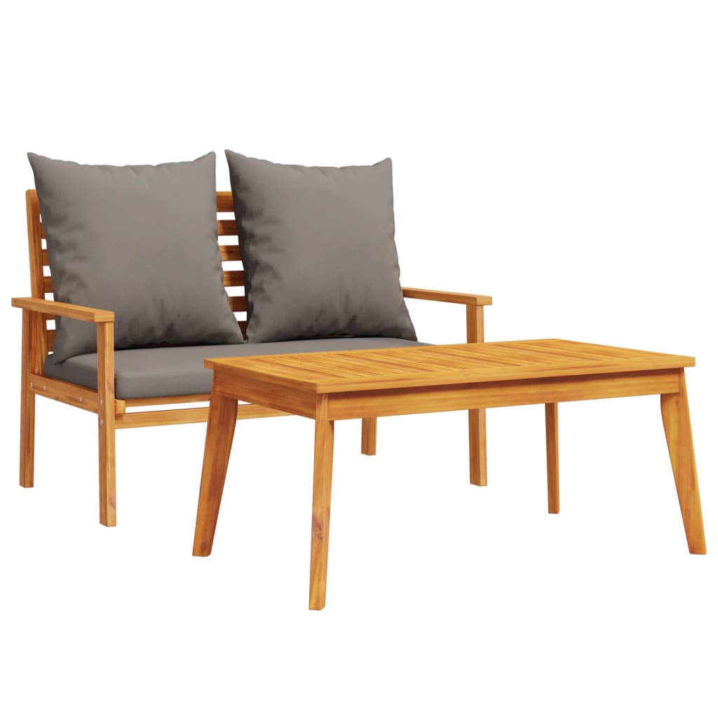Tuinset met kussens massief acaciahout is nu te koop bij PeponiXL, paradijselijk wonen!