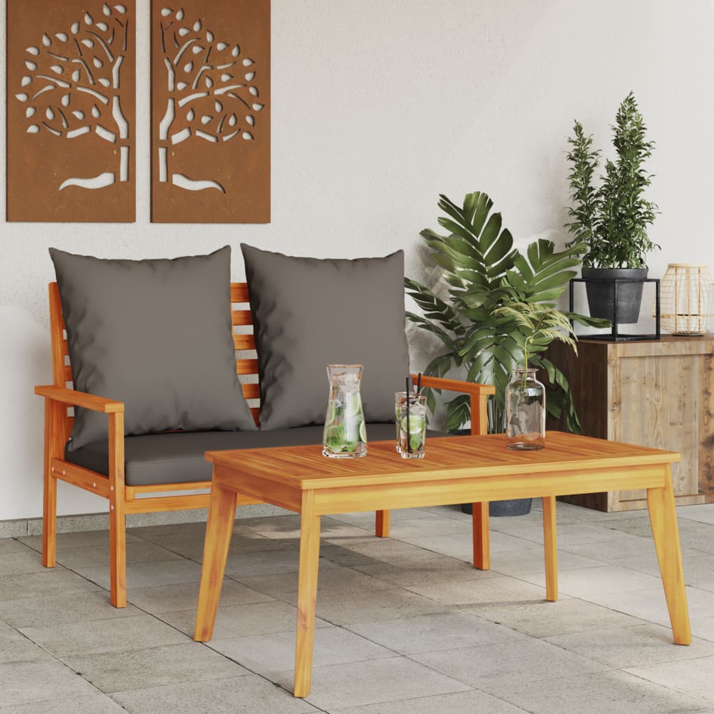 Tuinset met kussens massief acaciahout is nu te koop bij PeponiXL, paradijselijk wonen!