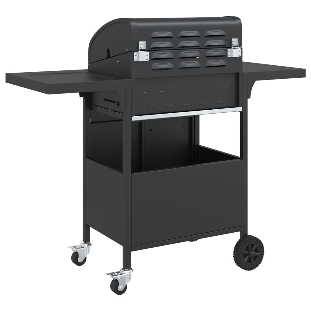 Gasbarbecue met 4 branders gepoedercoat staal zwart is nu te koop bij PeponiXL, paradijselijk wonen!