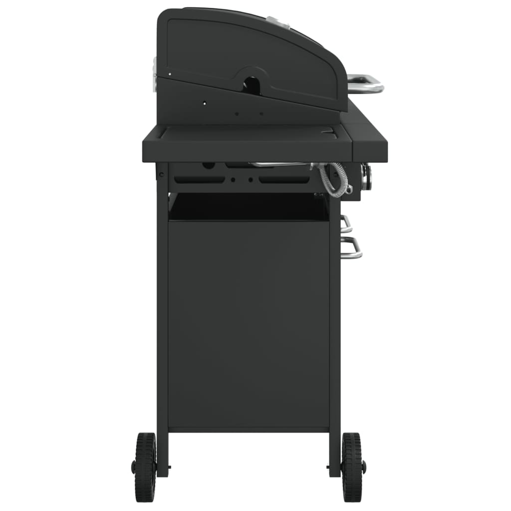 Gasbarbecue met 5 branders gepoedercoat staal zwart is nu te koop bij PeponiXL, paradijselijk wonen!