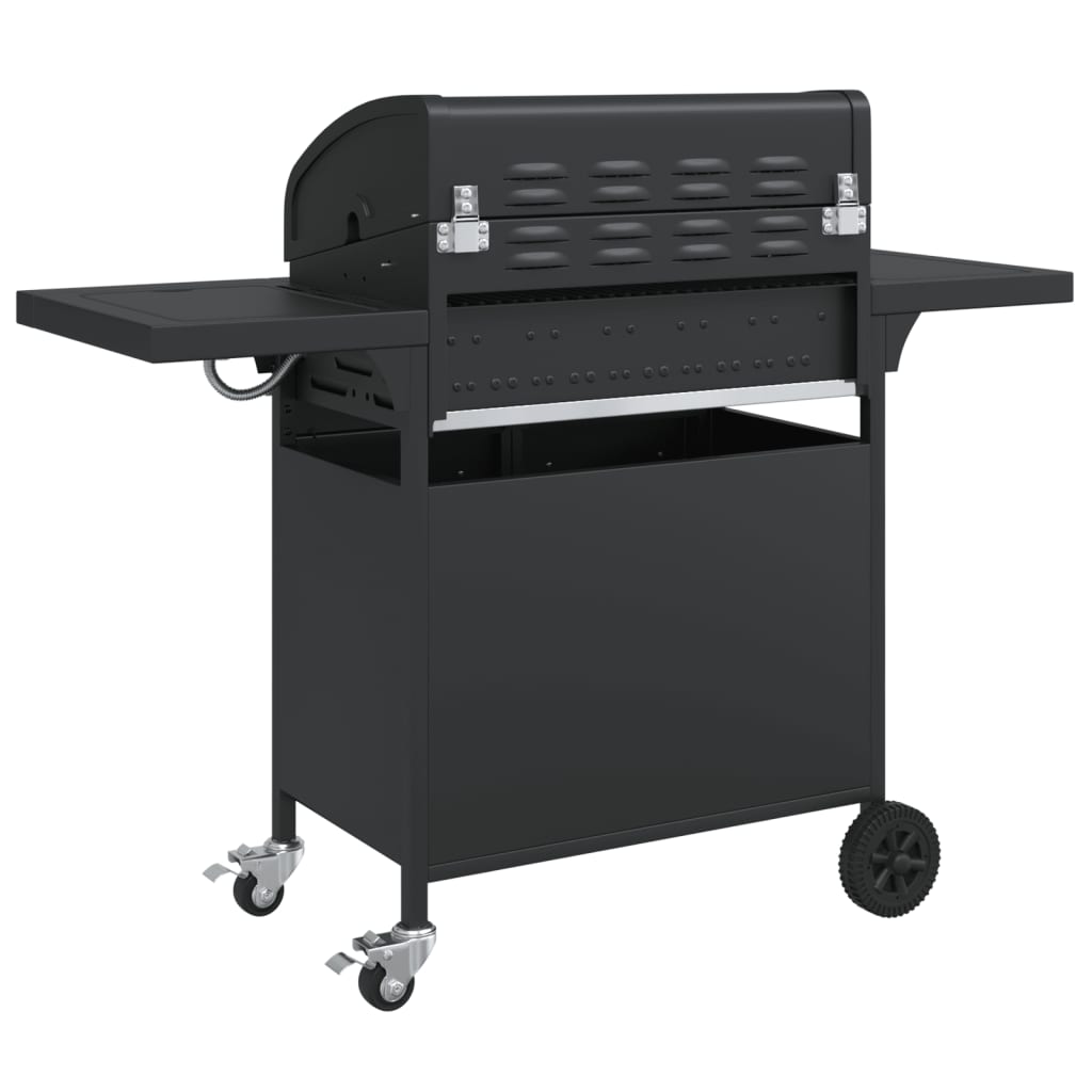 Gasbarbecue met 5 branders gepoedercoat staal zwart is nu te koop bij PeponiXL, paradijselijk wonen!