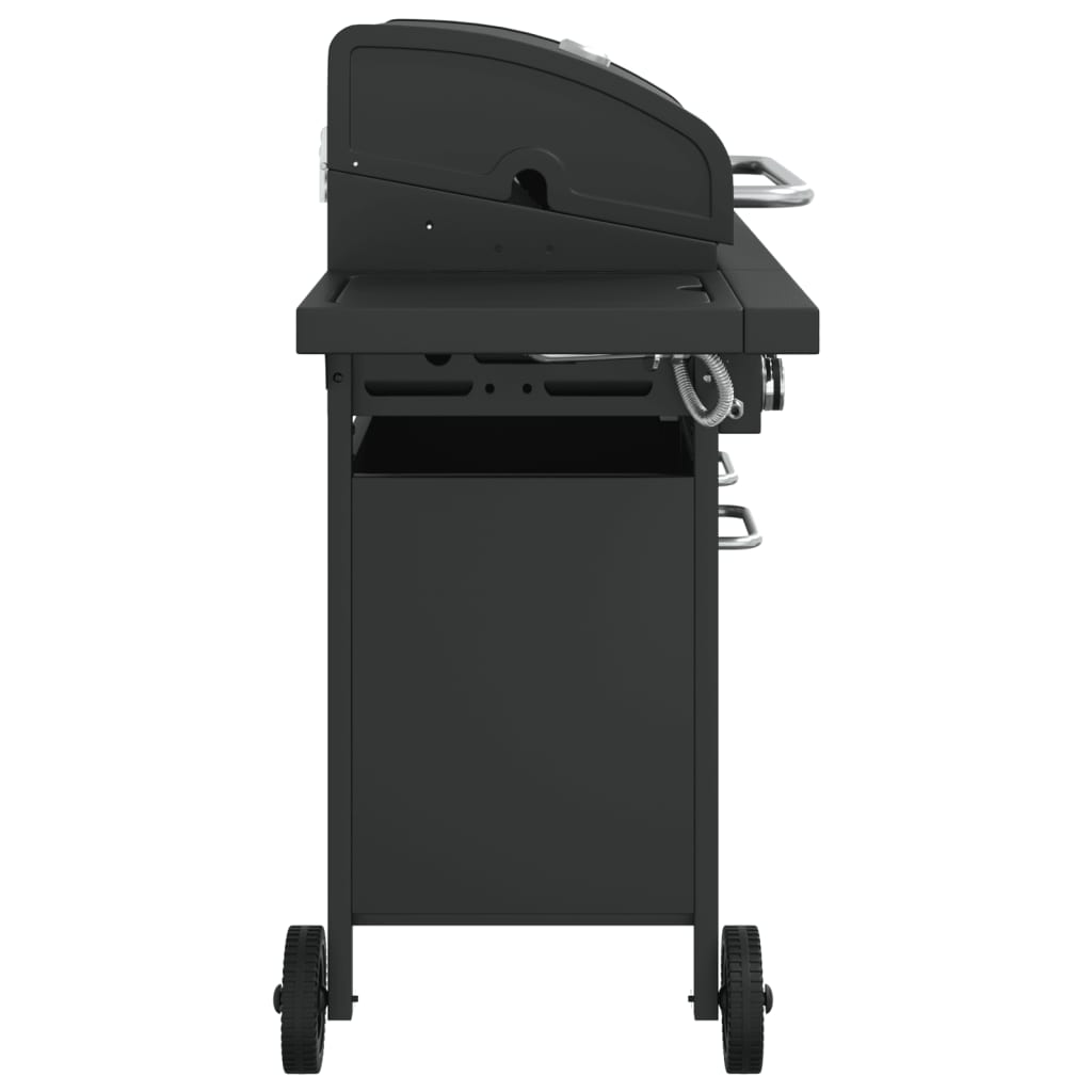 Gasbarbecue met 7 branders gepoedercoat staal zwart is nu te koop bij PeponiXL, paradijselijk wonen!