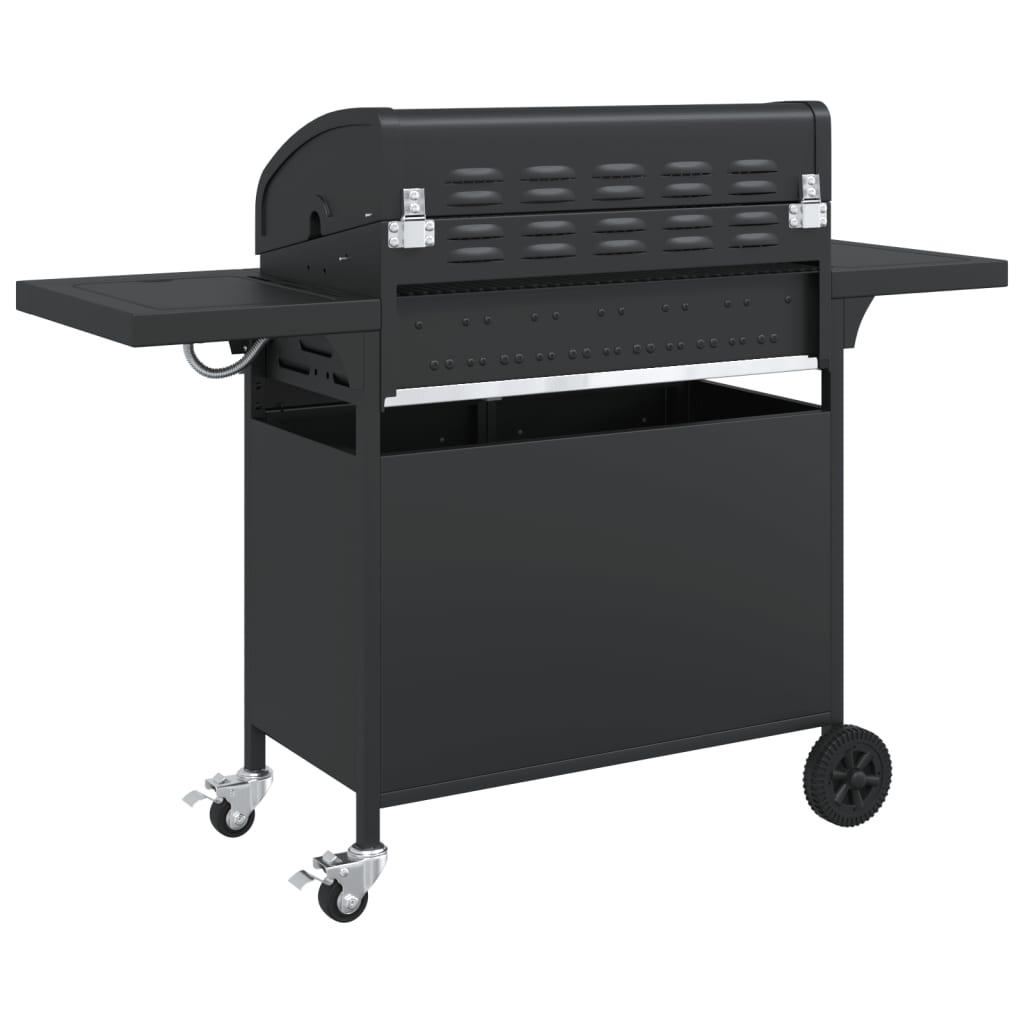 Gasbarbecue met 7 branders gepoedercoat staal zwart is nu te koop bij PeponiXL, paradijselijk wonen!