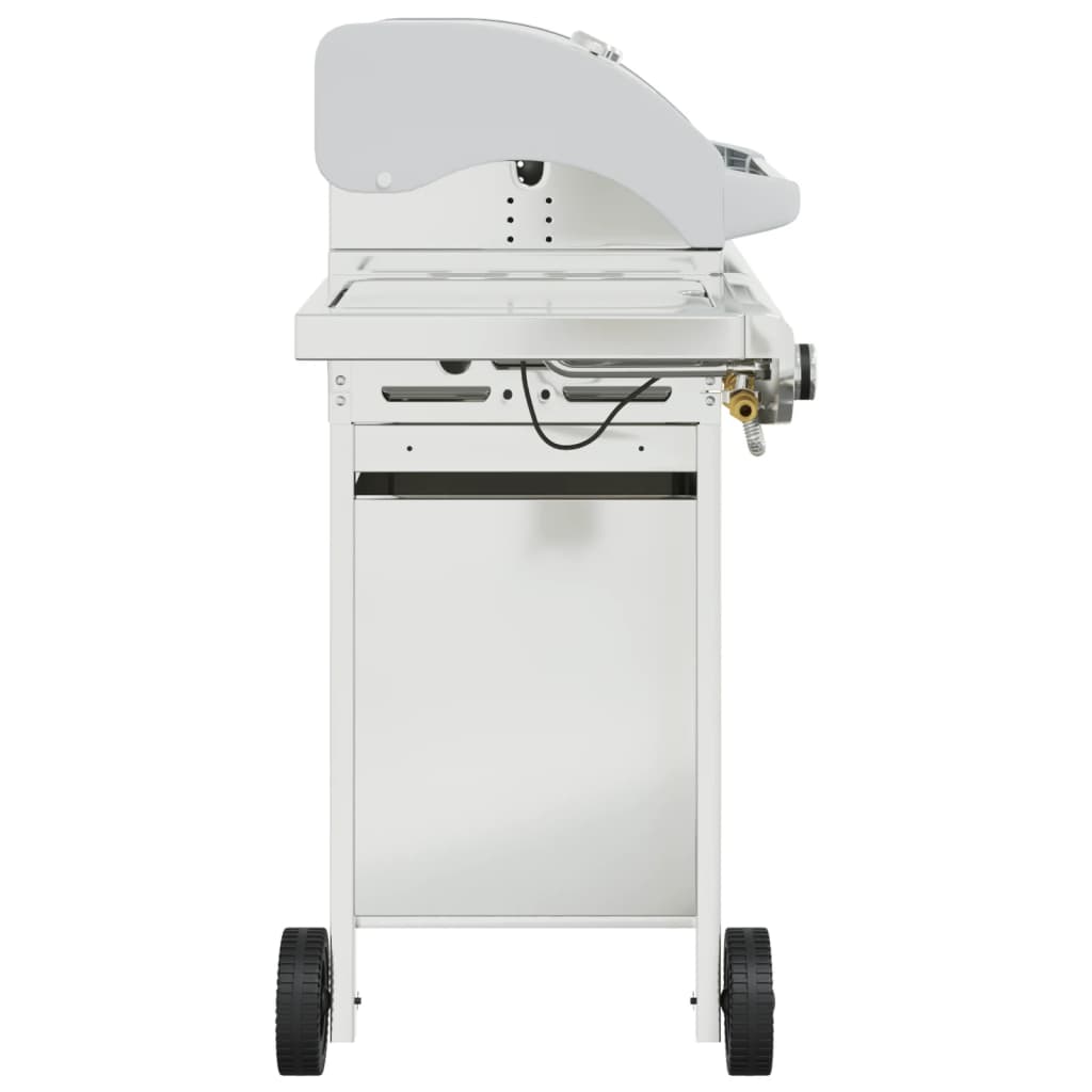 Gasbarbecue met 5 branders roestvrij staal zilverkleurig is nu te koop bij PeponiXL, paradijselijk wonen!