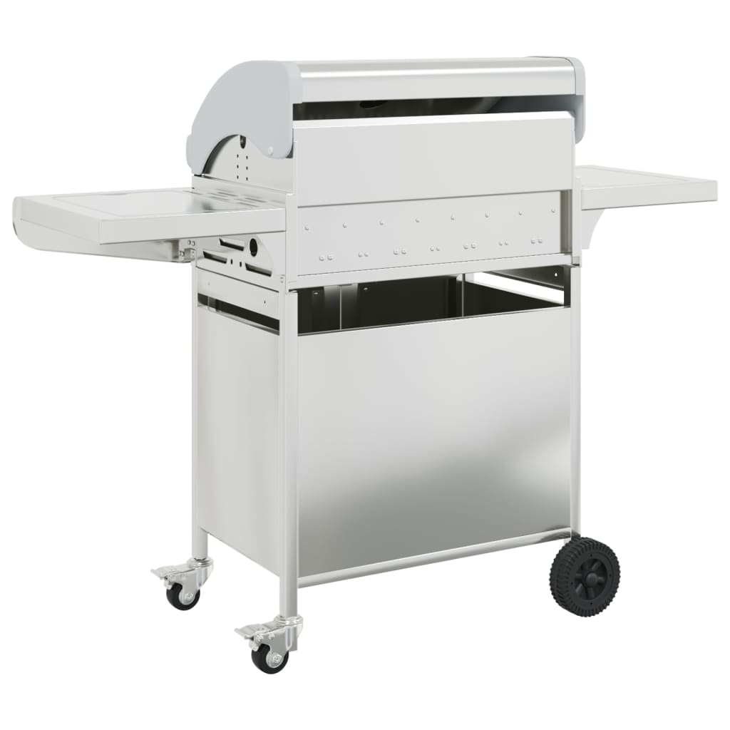 Gasbarbecue met 5 branders roestvrij staal zilverkleurig is nu te koop bij PeponiXL, paradijselijk wonen!