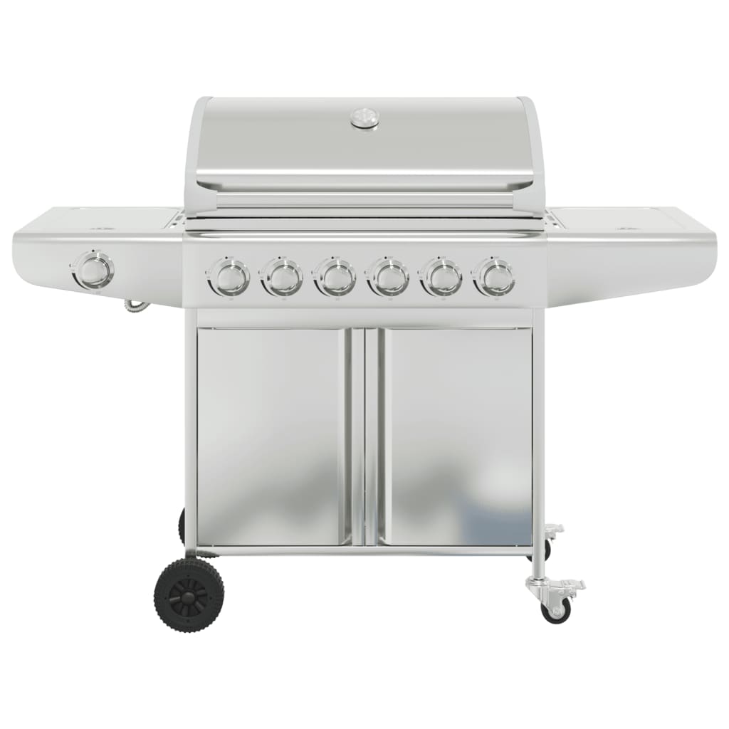Gasbarbecue met 7 branders roestvrij staal zilverkleurig is nu te koop bij PeponiXL, paradijselijk wonen!
