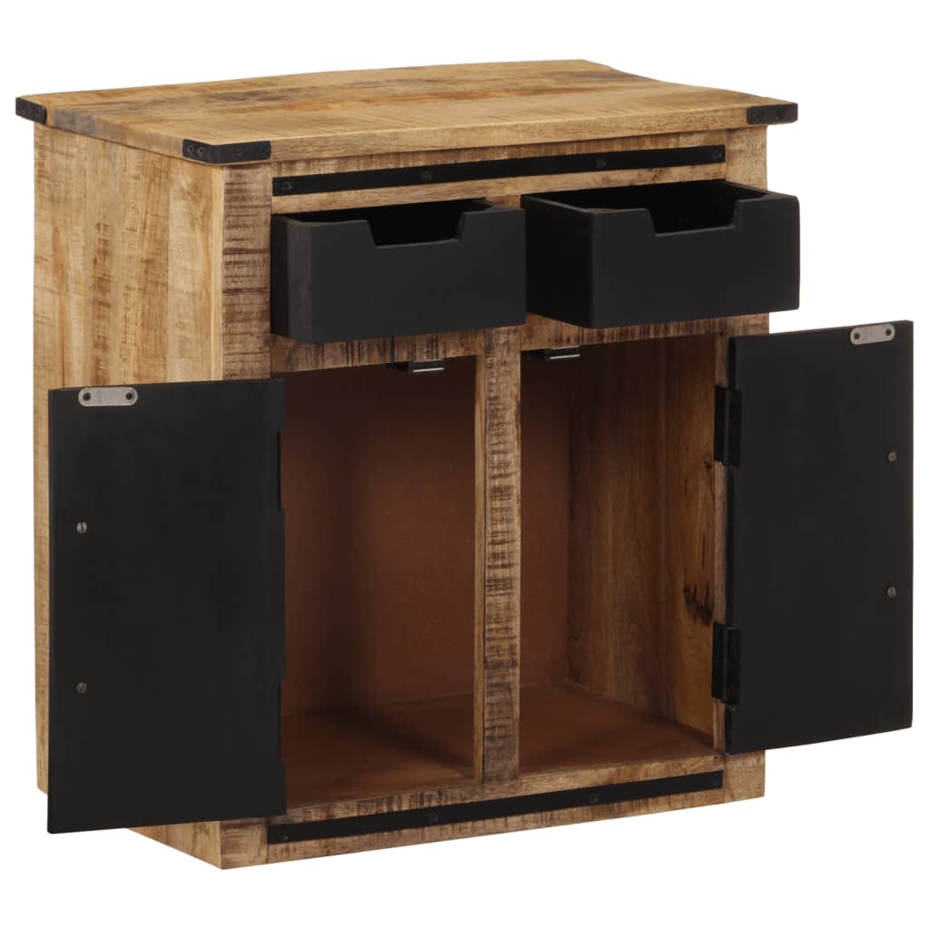 Dressoir met 2 lades 55x35x60 cm massief mangohout is nu te koop bij PeponiXL, paradijselijk wonen!