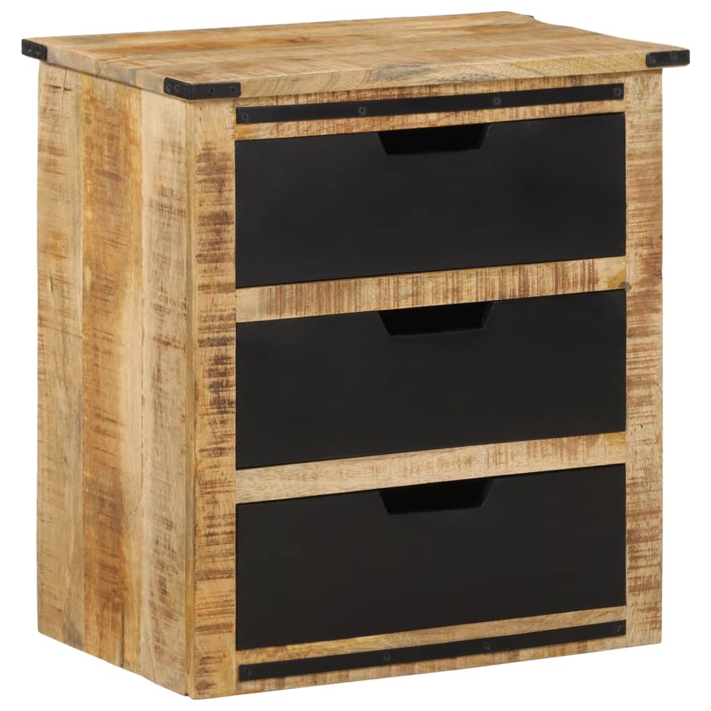 Dressoir met 3 lades 55x35x60 cm massief mangohout is nu te koop bij PeponiXL, paradijselijk wonen!