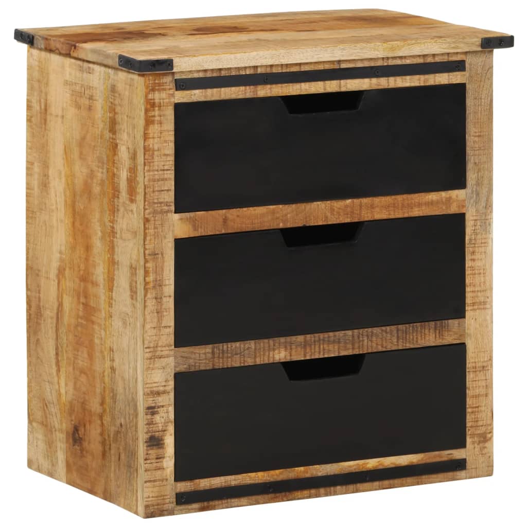 Dressoir met 3 lades 55x35x60 cm massief mangohout is nu te koop bij PeponiXL, paradijselijk wonen!