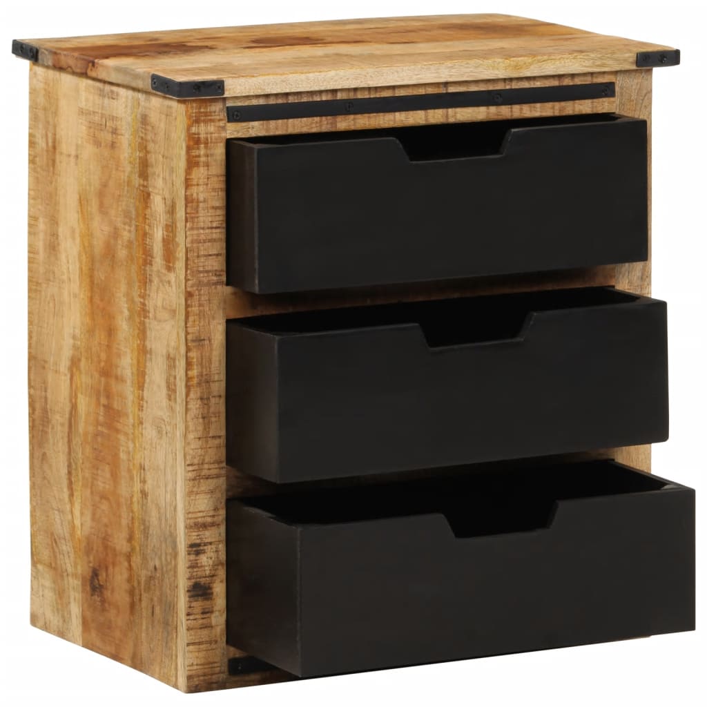 Dressoir met 3 lades 55x35x60 cm massief mangohout is nu te koop bij PeponiXL, paradijselijk wonen!
