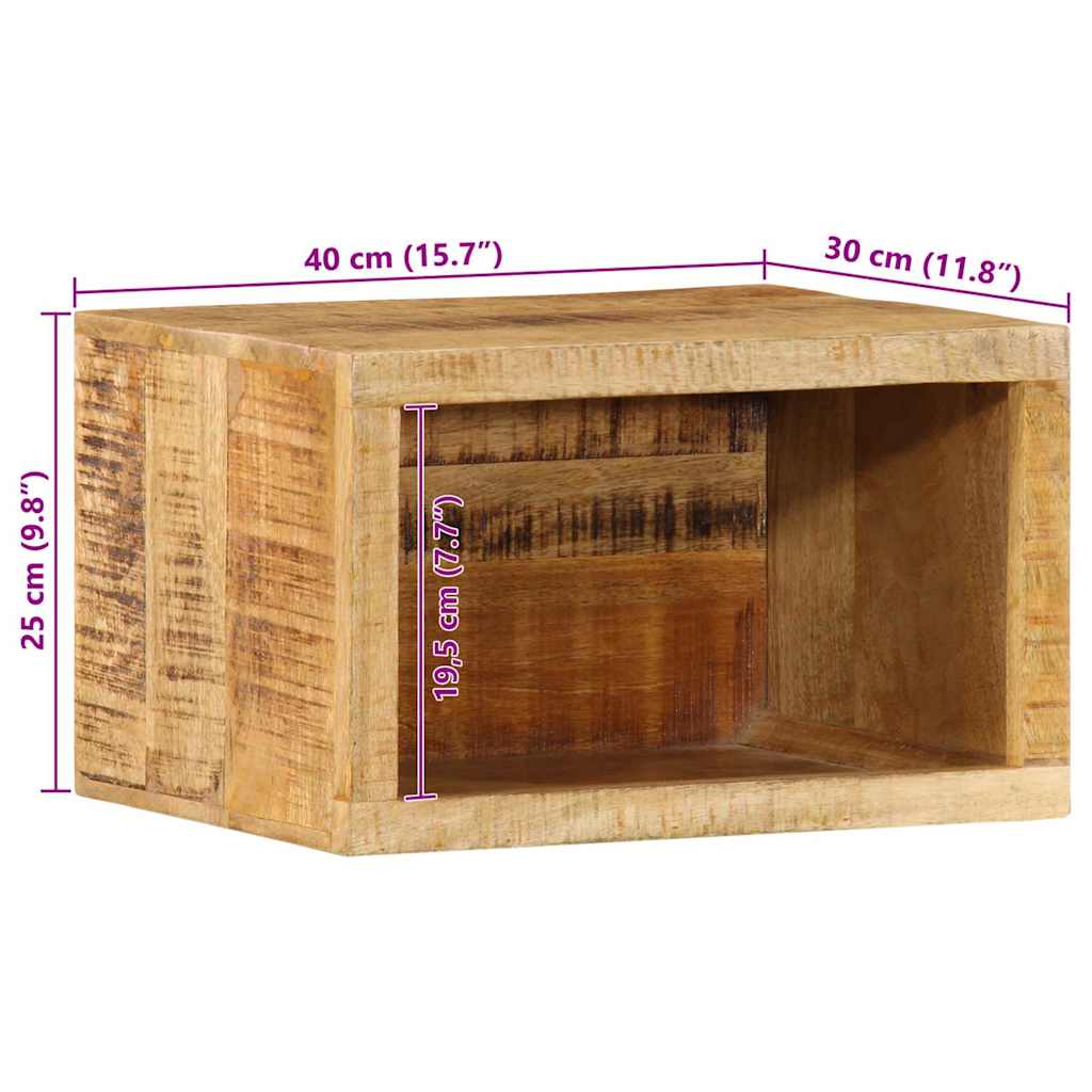 Nachtkastje Bruin 40 x 30 x 25 cm Massief Mango Hout is nu te koop bij PeponiXL, paradijselijk wonen!